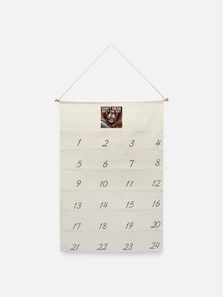 Dont Mess with the bat - Leinen Adventskalender  - Naturweiß
