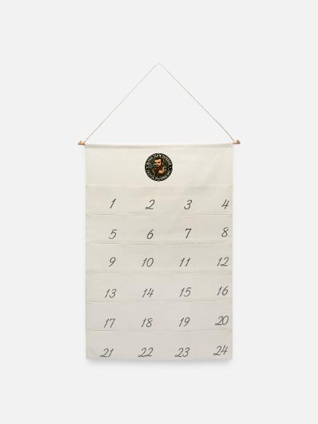 Alpha-Team-Veteran - Leinen Adventskalender  - Naturweiß