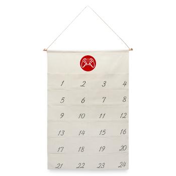 Controller Joypad Gamer - Leinen Adventskalender  - Naturweiß - Vorne