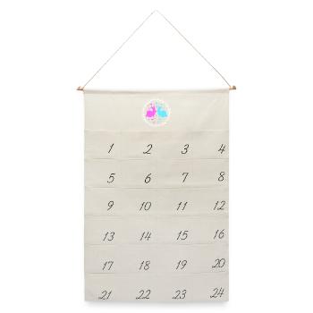 Gender Reveal Ostern Werdende Mutter - Leinen Adventskalender  - Naturweiß - Vorne