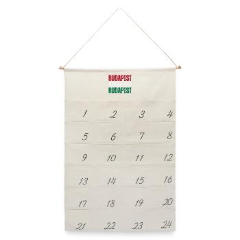 Budapest, Ungarn, ungarischer Stolz - Leinen Adventskalender  - Naturweiß - Vorne
