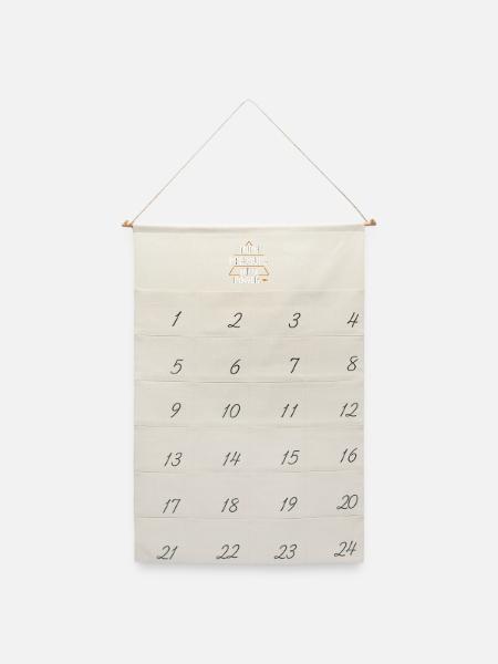 Druck zu Power verwandeln - Leinen Adventskalender  - Naturweiß