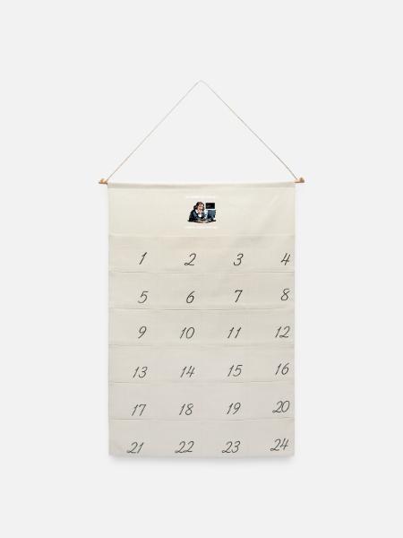 Philosoph Descartes Meme – für einen dunklen Hintergrund - Leinen Adventskalender  - Naturweiß