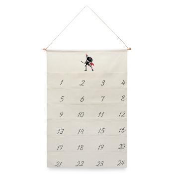 Spartan Sword Shield Maskottchen Spartan Legend - Leinen Adventskalender  - Naturweiß - Vorne