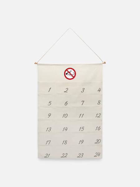 Smart Brille Verboten - Leinen Adventskalender  - Naturweiß