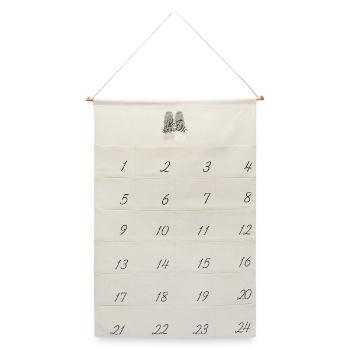 Beste Freundinnen Duo - Leinen Adventskalender  - Naturweiß - Vorne