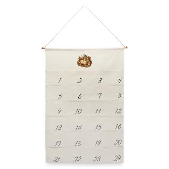 Stay Cozy – Cosy Autumn Stillleben - Leinen Adventskalender  - Naturweiß - Vorne