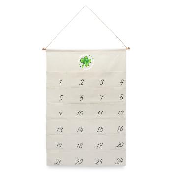 Du schaffst das! Glaub an dich! - Innere Stärke - Leinen Adventskalender  - Naturweiß - Vorne