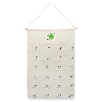 Du schaffst das! – Ich glaub an dich! -  Mutmacher - Leinen Adventskalender  - Naturweiß - Vorne