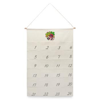 Cooles Radieschen - Leinen Adventskalender  - Naturweiß - Vorne