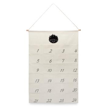 Fröhliche Finsternis Adventskranz Gothic Shirt - Leinen Adventskalender  - Naturweiß - Vorne