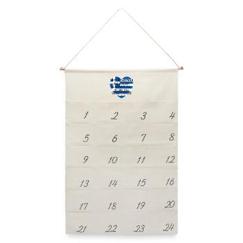 MIT TZATZIKI KANNST DU FLIRTEN VERGESSEN PITAGORAS - Leinen Adventskalender  - Naturweiß - Vorne