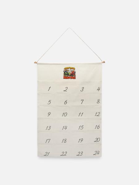 Schlechte Runde – Maximale Wut - Leinen Adventskalender  - Naturweiß