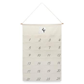 Eins mit dem Sport - BMX - Leinen Adventskalender  - Naturweiß - Vorne
