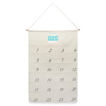 GIS-Analyst Kartografie Geografie Geography - Leinen Adventskalender  - Naturweiß - Vorne