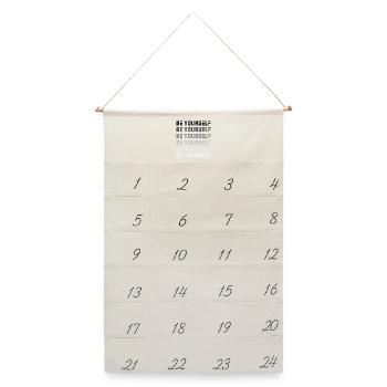 Sei du selbst - Leinen Adventskalender  - Naturweiß - Vorne