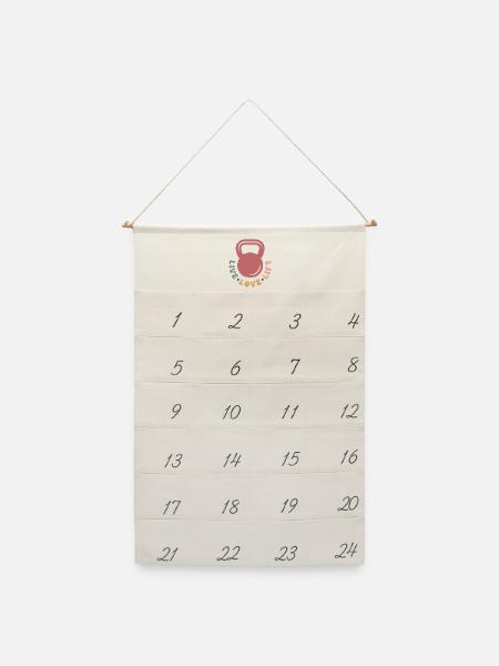 Kettlebell One Love - Leinen Adventskalender - Naturweiß