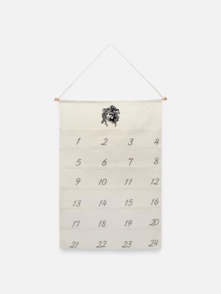Kopf der Medusa Caravaggio - Leinen Adventskalender - Naturweiß