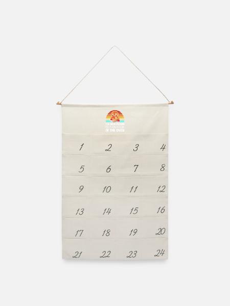 Werdender Papa werdende Väter - Leinen Adventskalender - Naturweiß