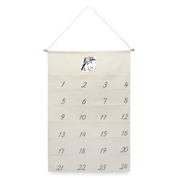 Soldat - Leinen Adventskalender  - Naturweiß - Vorne