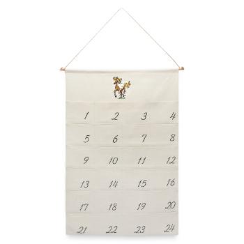 Running Horse - Leinen Adventskalender  - Naturweiß - Vorne