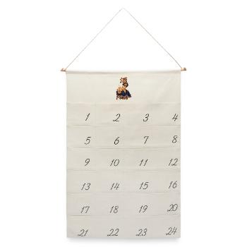 Sake Drinker - Leinen Adventskalender  - Naturweiß - Vorne