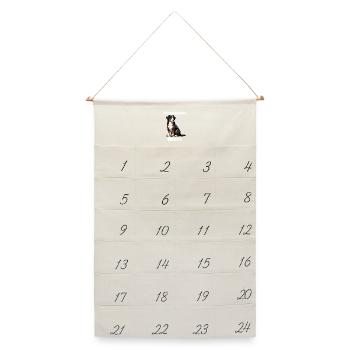 Ich Brauche Kaffee und Ruhe Appenzeller Sennenhund - Leinen Adventskalender  - Naturweiß - Vorne