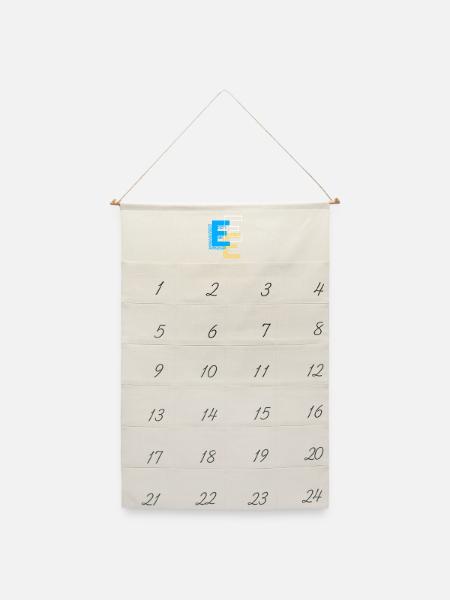 E Design - Leinen Adventskalender - Naturweiß