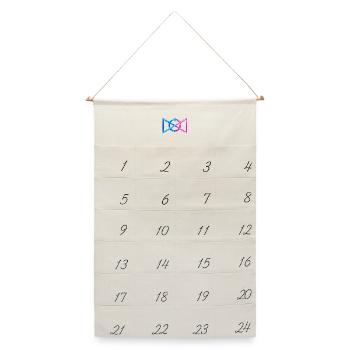 Unzerbrechliche Verbindung - Leinen Adventskalender  - Naturweiß - Vorne