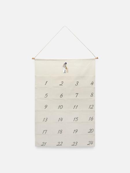 Cricket - Leinen Adventskalender  - Naturweiß