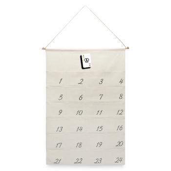 Ass der Lesben - Leinen Adventskalender  - Naturweiß - Vorne