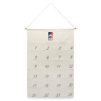 C445A3CB-AF3B-4F2F-9E1D-F1AA150200F0 - Leinen Adventskalender  - Naturweiß - Vorne