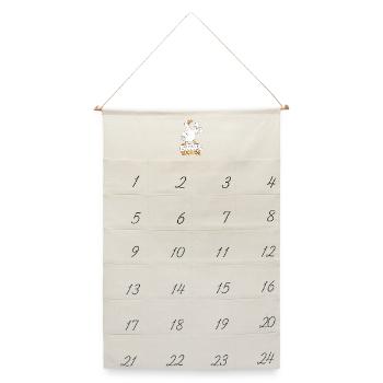 Gans Wichtig Klopapier Gänse Wortspiel Humor - Leinen Adventskalender  - Naturweiß - Vorne