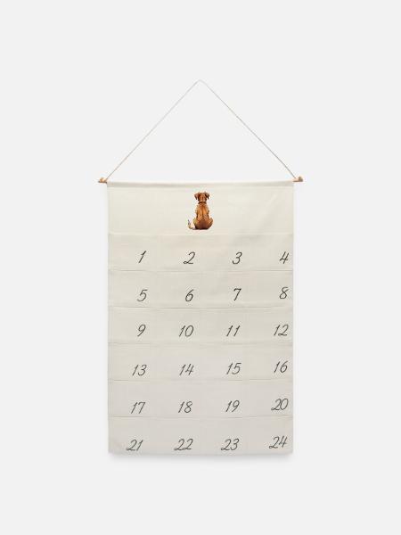 Rhodesian Ridgeback - Leinen Adventskalender - Naturweiß