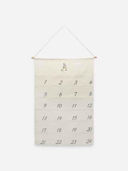 Buddha - Leinen Adventskalender  - Naturweiß
