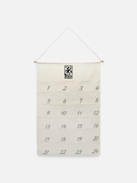 Skateboard Socials - Leinen Adventskalender  - Naturweiß