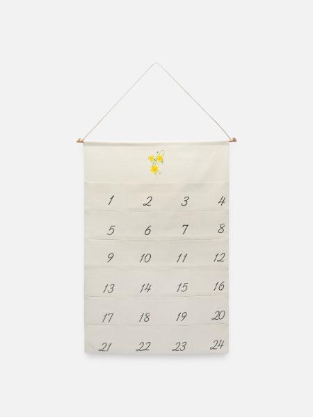 Narzisse Osterglocken Ostern - Leinen Adventskalender  - Naturweiß