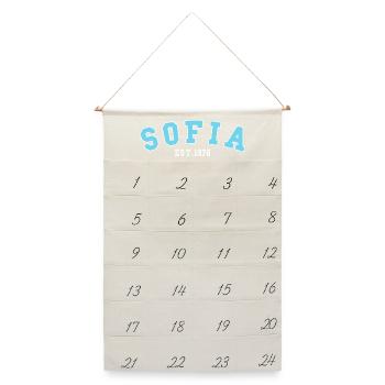 Sofia gegründet 1976 - Leinen Adventskalender  - Naturweiß - Vorne
