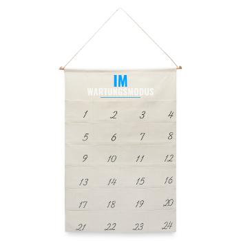 Im Wartungsmodus – Shirt für IT‑Administratoren - Leinen Adventskalender  - Naturweiß - Vorne