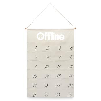 offline - Leinen Adventskalender  - Naturweiß - Vorne