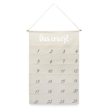 Das crazy! - Leinen Adventskalender  - Naturweiß - Vorne