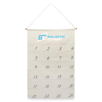 Galactic Economy - Leinen Adventskalender  - Naturweiß - Vorne