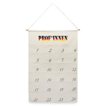 Prof*innen - Profi weiblich - Leinen Adventskalender  - Naturweiß - Vorne