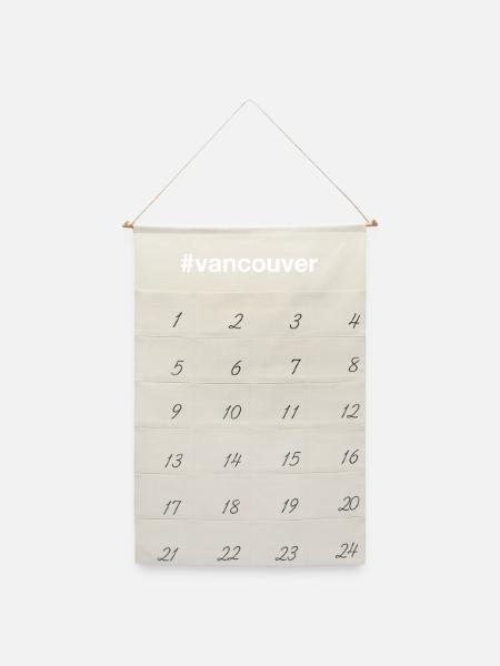 VANCOUVER Canada Kanada - Leinen Adventskalender  - Naturweiß