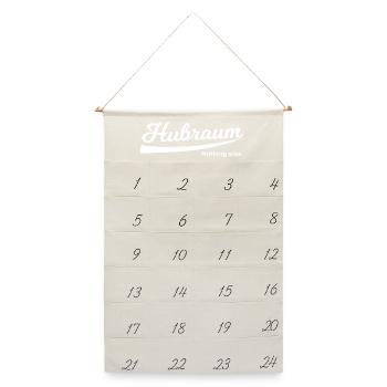 Hubraum und Motorsport - Leinen Adventskalender  - Naturweiß - Vorne