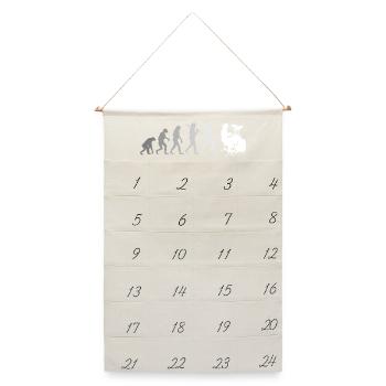 Evolution of Drums Drummer Shirt - Leinen Adventskalender  - Naturweiß - Vorne