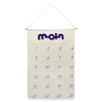 Moin - Leinen Adventskalender  - Naturweiß - Vorne