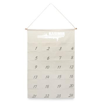 Malerei Kasimir - Leinen Adventskalender  - Naturweiß - Vorne