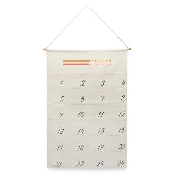 Alessa als Maennername - Leinen Adventskalender  - Naturweiß - Vorne