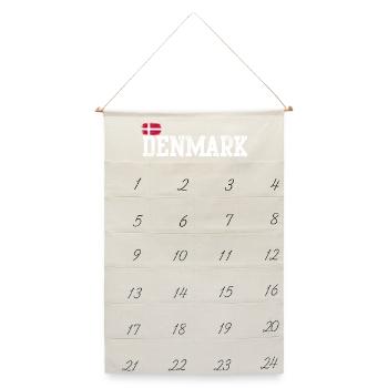Denmark Pride Schablone - Leinen Adventskalender  - Naturweiß - Vorne